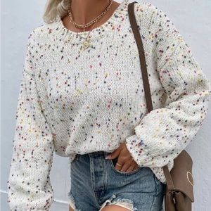 Multi-color polka dot sweater